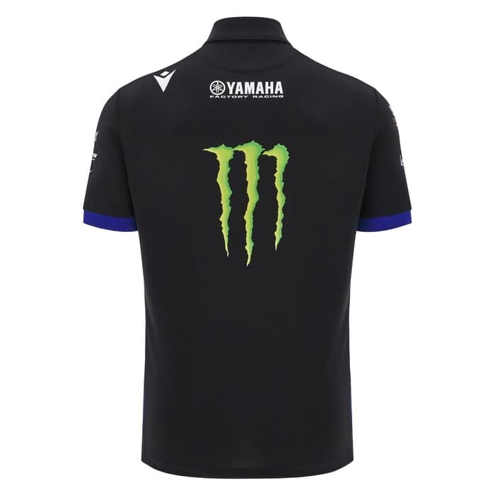 Monster Energy Yamaha 2025 Men's Team Replica Polo Shirt - Black Polos Yamaha Racing 