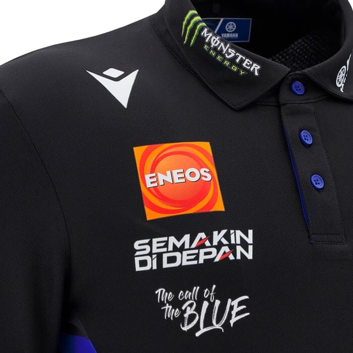 Monster Energy Yamaha 2025 Men's Team Replica Polo Shirt - Black Polos Yamaha Racing 