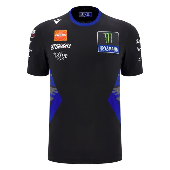 Monster Energy Yamaha 2025 Men's Team Replica T-Shirt - Black T-shirts Yamaha Racing 