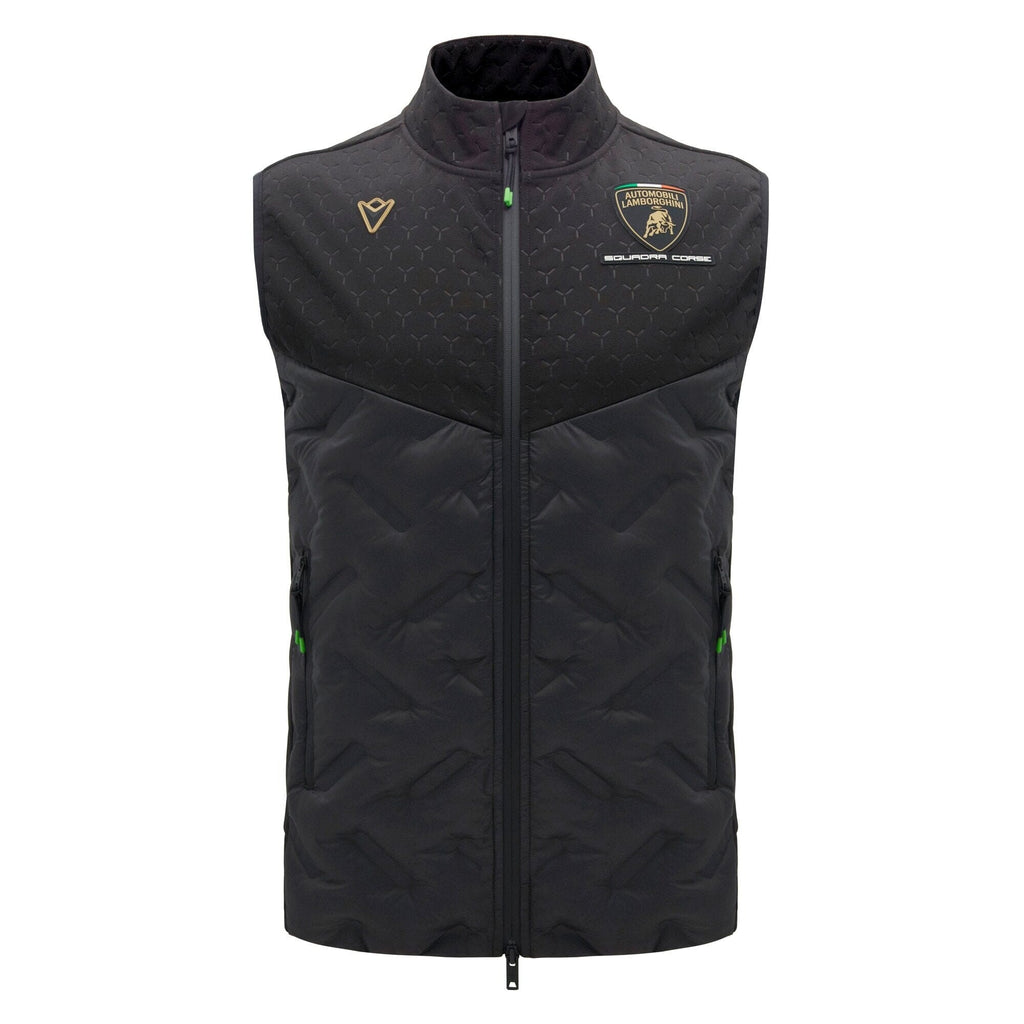 Automobili Lamborghini Squadra Corse 2026 Men's Padded Vest - Black Vest Automobili Lamborghini 