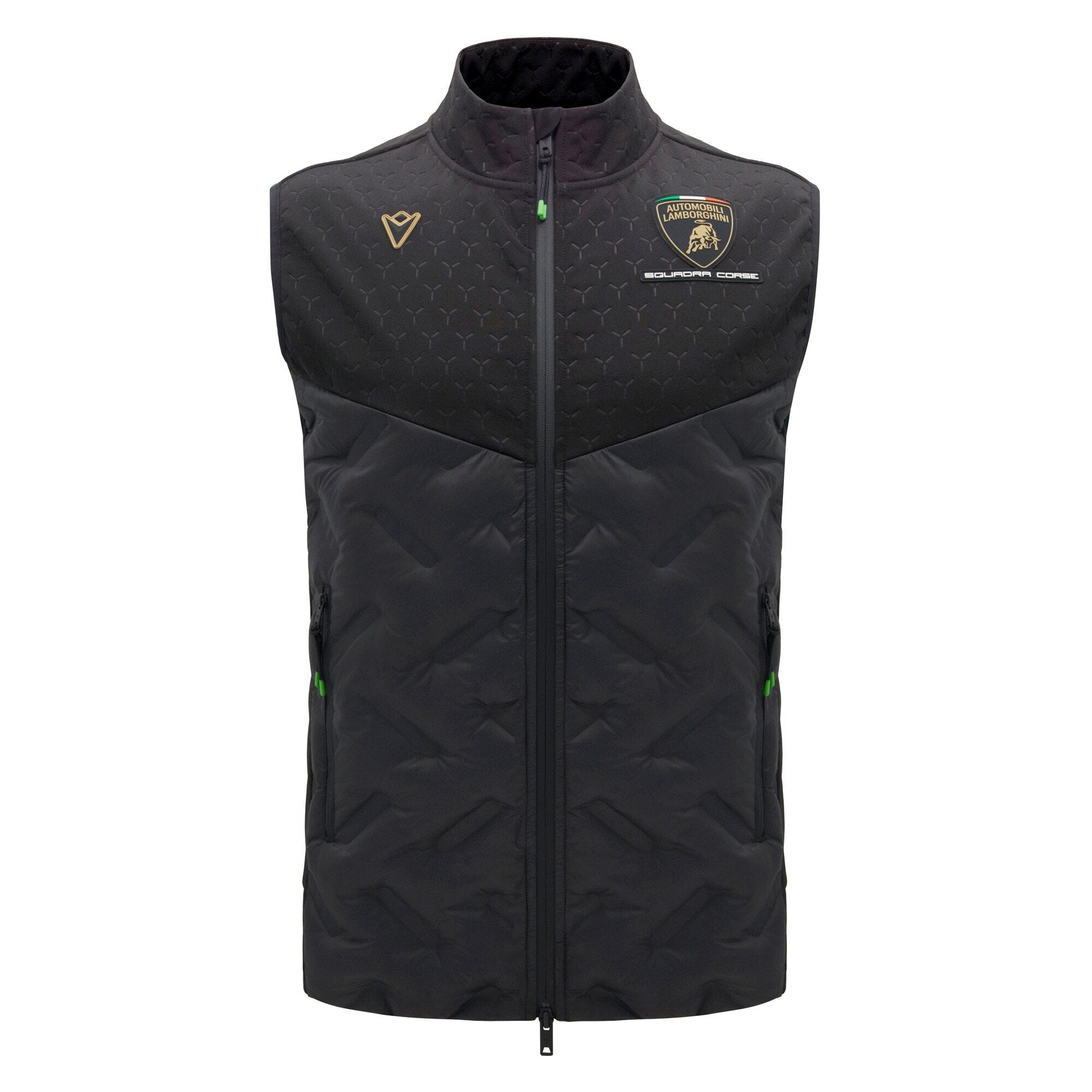 Automobili Lamborghini Squadra Corse 2026 Men's Padded Vest - Black Vest Automobili Lamborghini 