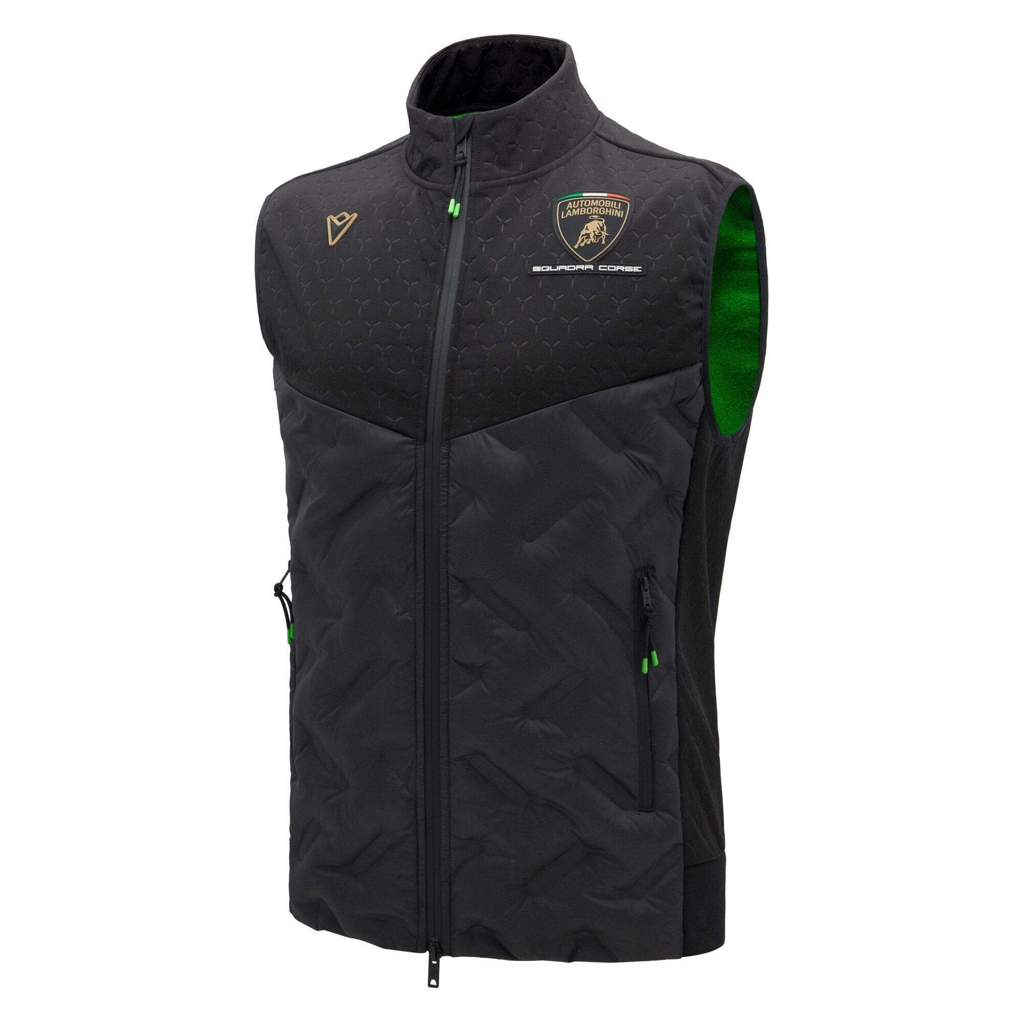 Automobili Lamborghini Squadra Corse 2026 Men's Padded Vest - Black Vest Automobili Lamborghini 