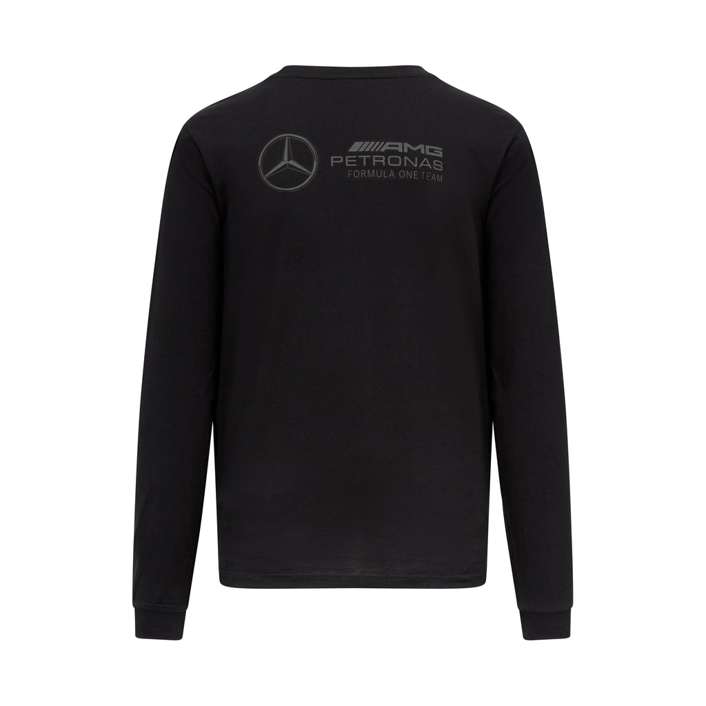 Mercedes AMG Petronas F1 Men's Long Sleeve T-Shirt - Black/White T-shirts Mercedes AMG Petronas 