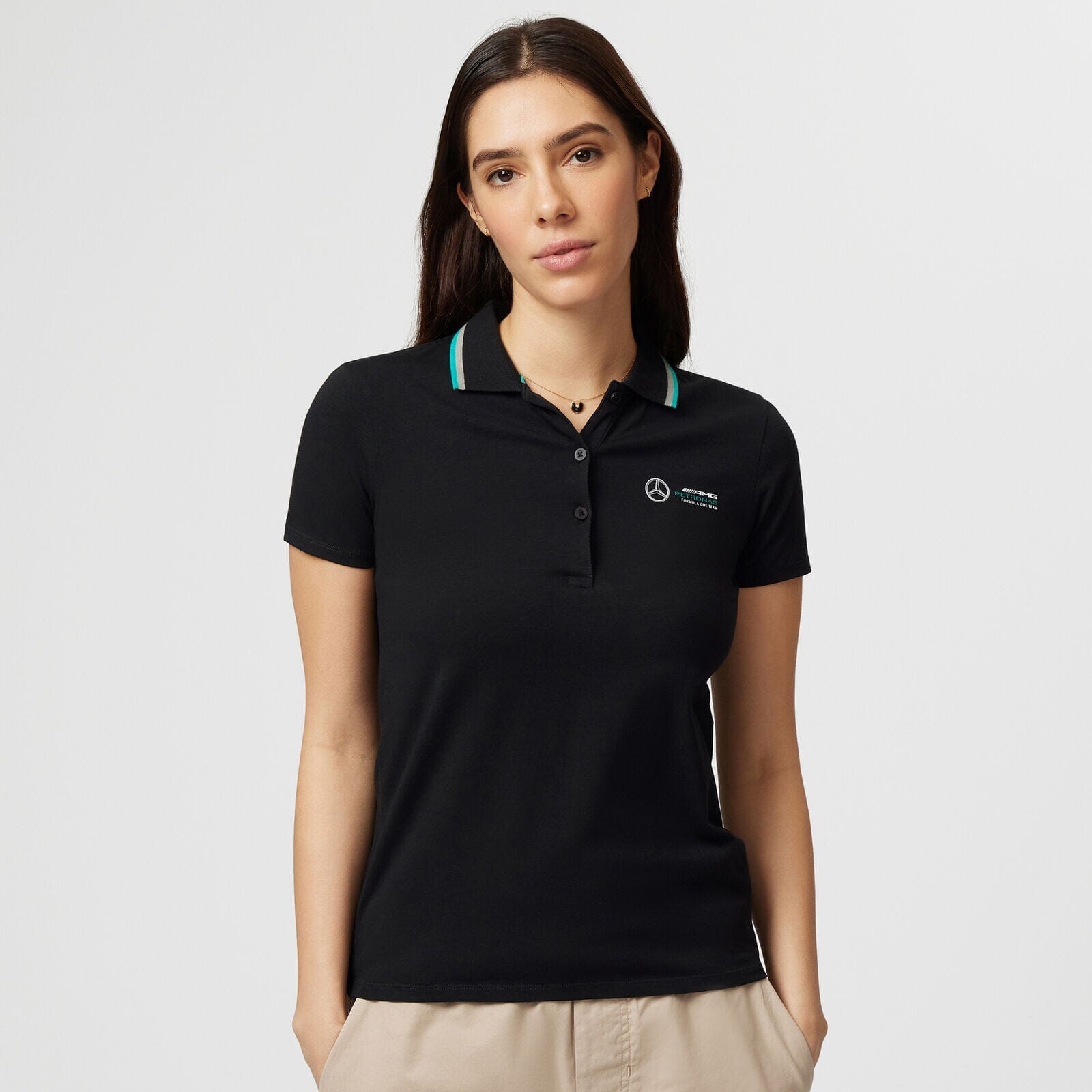 Mercedes AMG Petronas F1 Women's Classic Polo Shirt Polos Mercedes AMG Petronas 
