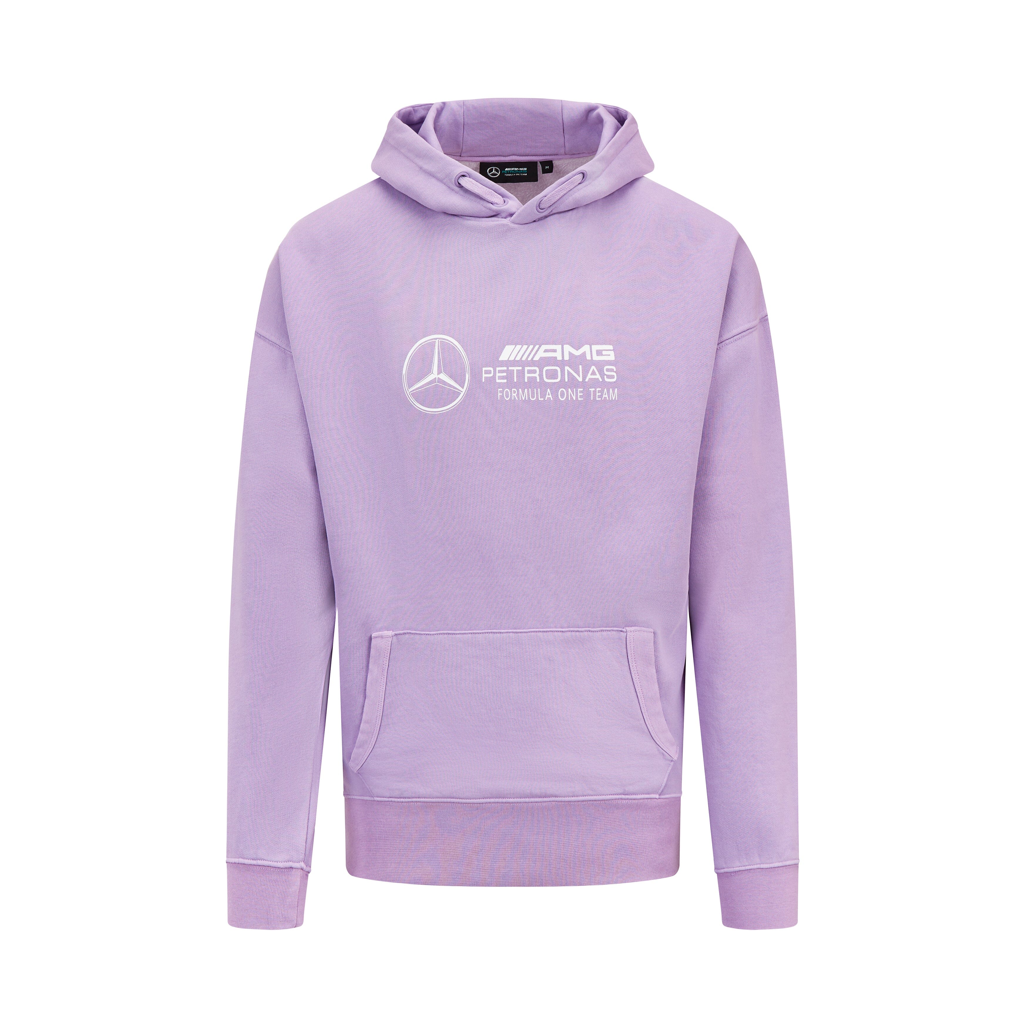 Mercedes AMG Petronas F1 Unisex Retro Hoodie - Mint/Lilac/Blue Hoodies Mercedes AMG Petronas XXS Purple 