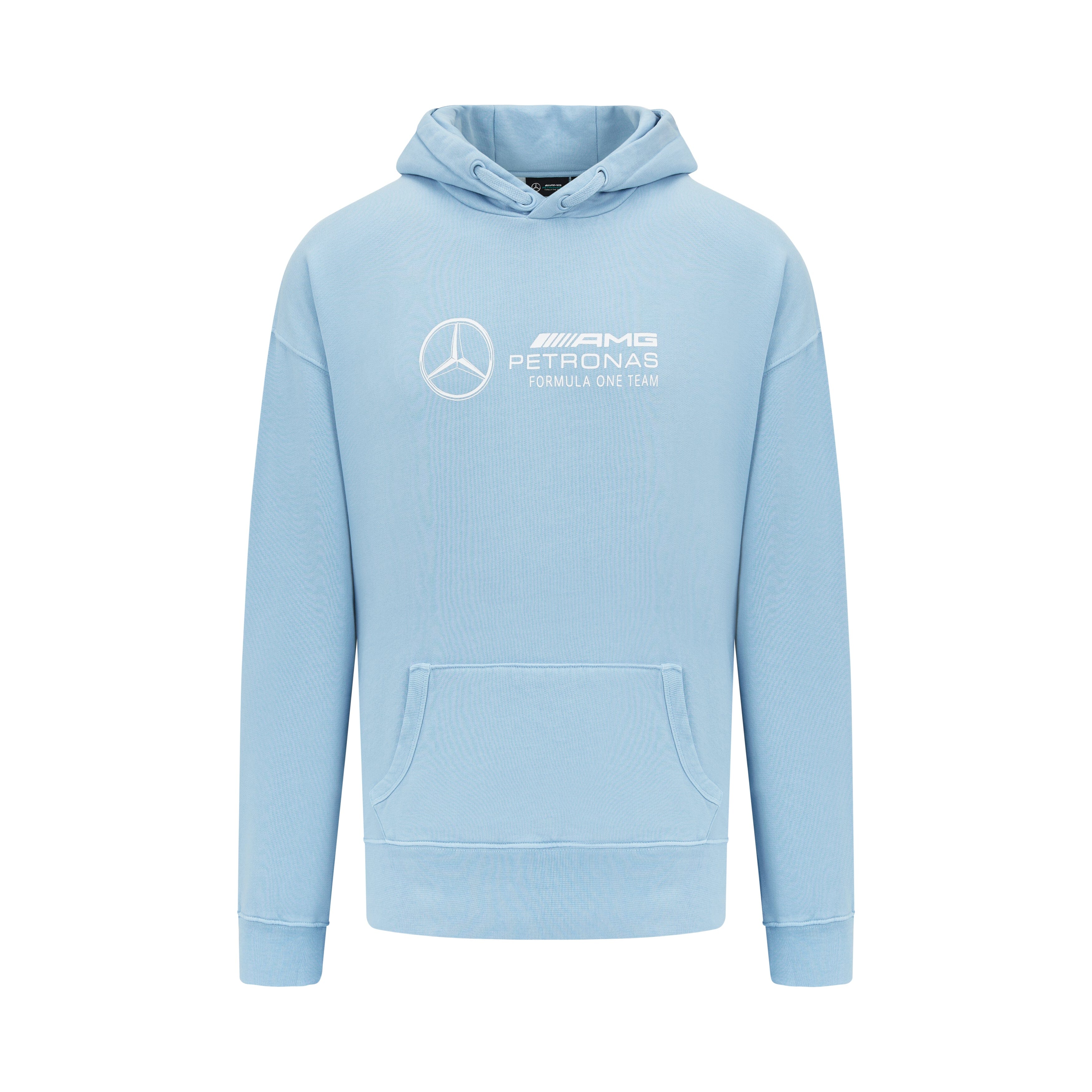 Mercedes AMG Petronas F1 Unisex Retro Hoodie - Mint/Lilac/Blue Hoodies Mercedes AMG Petronas XXS Blue 