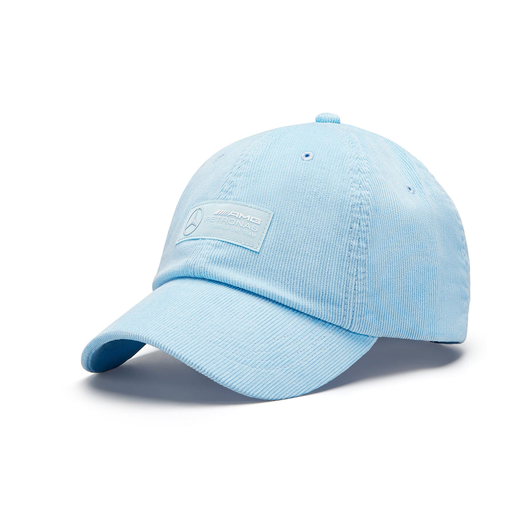 Mercedes AMG Petronas F1 Retro Cord Dad Baseball Hat - Mint/Lilac/Blue Hats Mercedes AMG Petronas Blue 