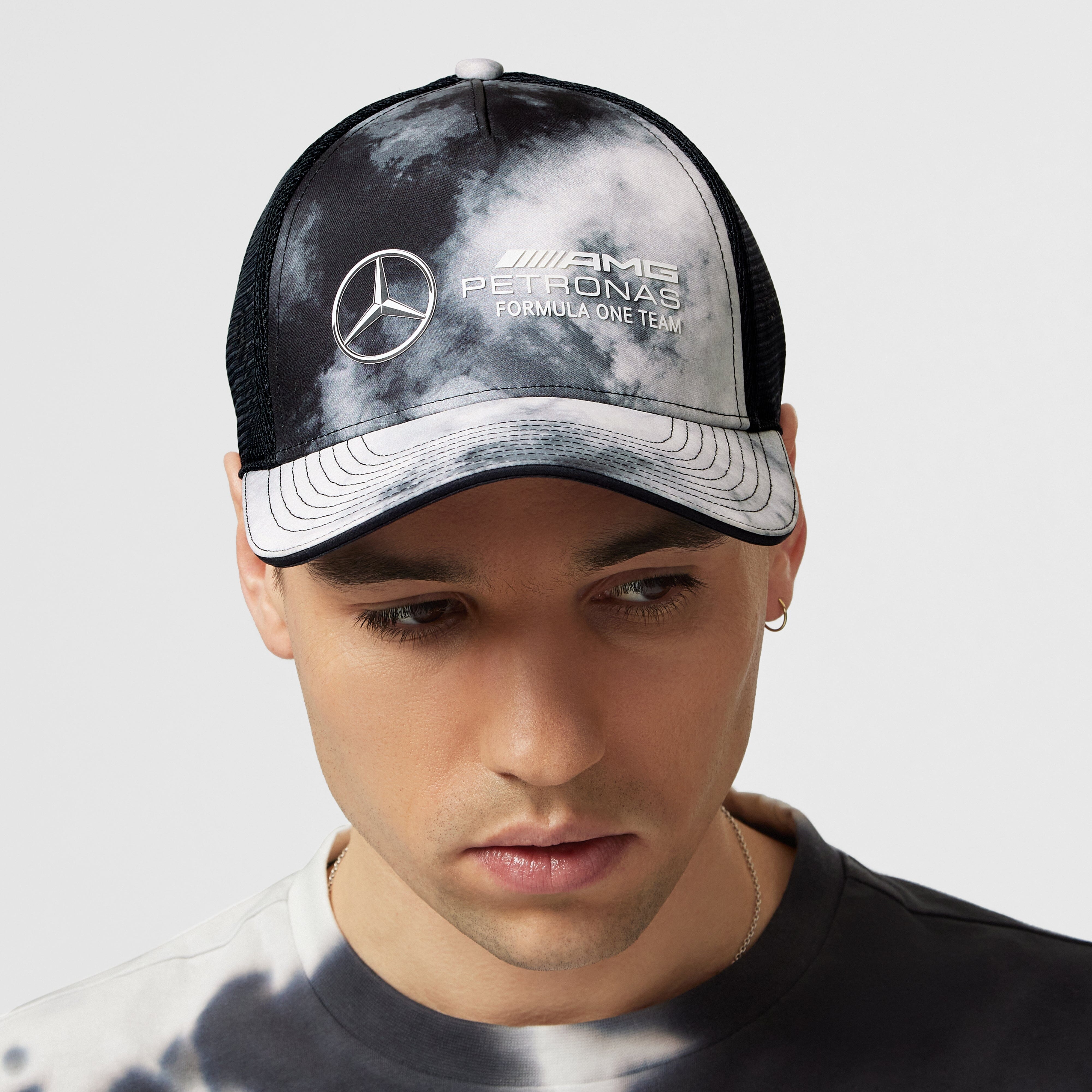 Mercedes AMG Petronas F1 Tie-Dye Trucker Hat Hats Mercedes AMG Petronas 