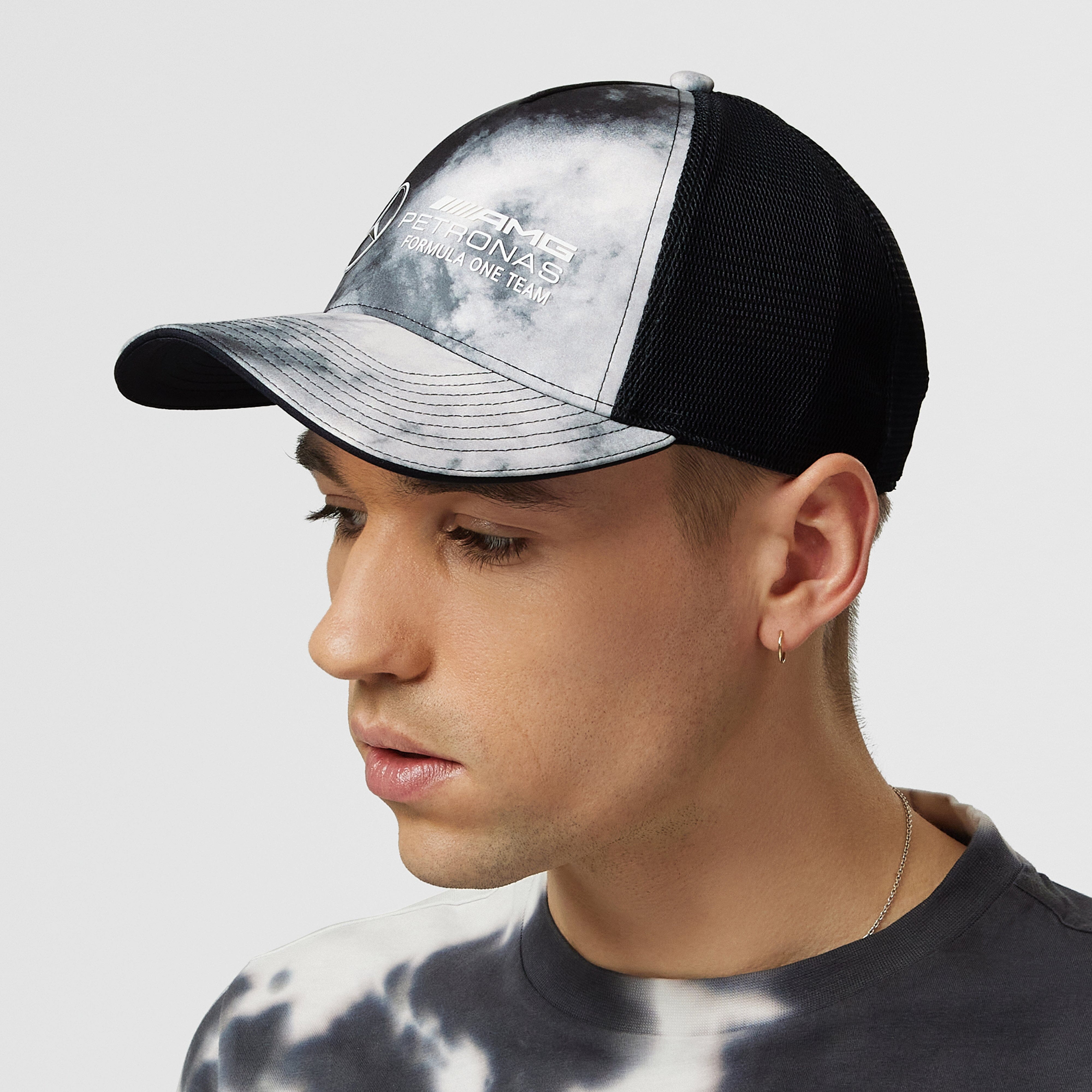 Mercedes AMG Petronas F1 Tie-Dye Trucker Hat Hats Mercedes AMG Petronas 