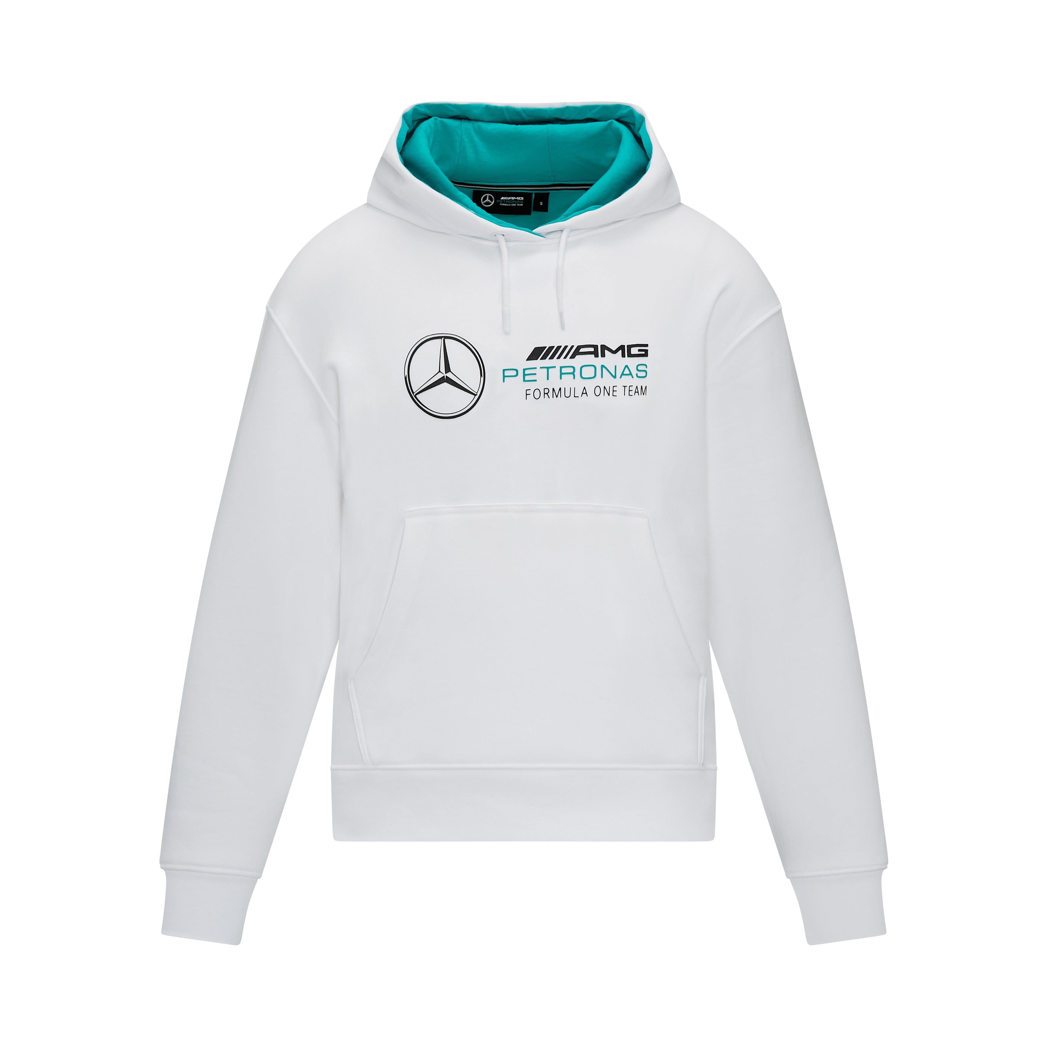 Mercedes AMG Petronas F1 Logo Hooded Sweat - Grey - Unisex