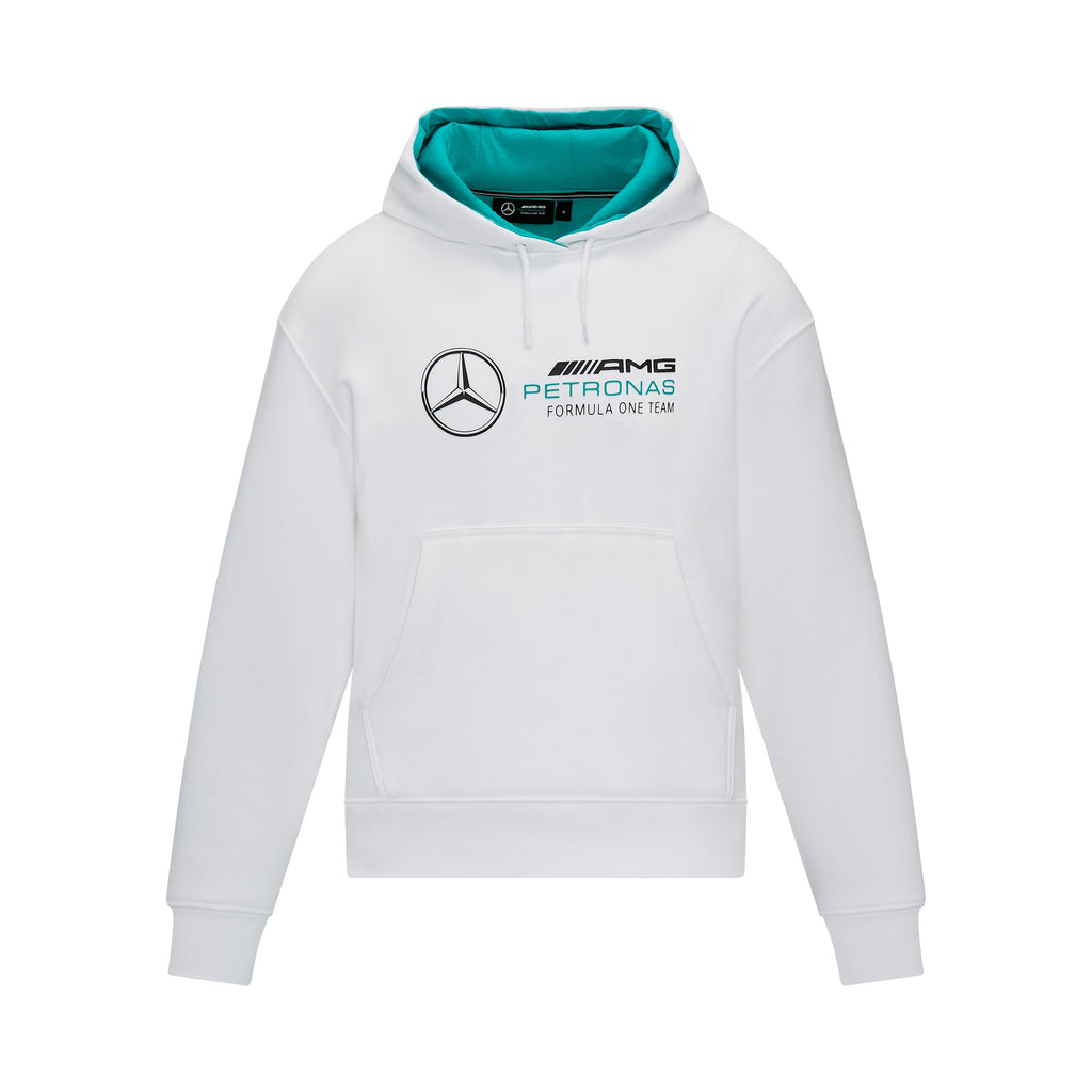 Mercedes AMG Petronas F1 Women's Oversized Hoodie - Black/White Hoodies Mercedes AMG Petronas XXS White 