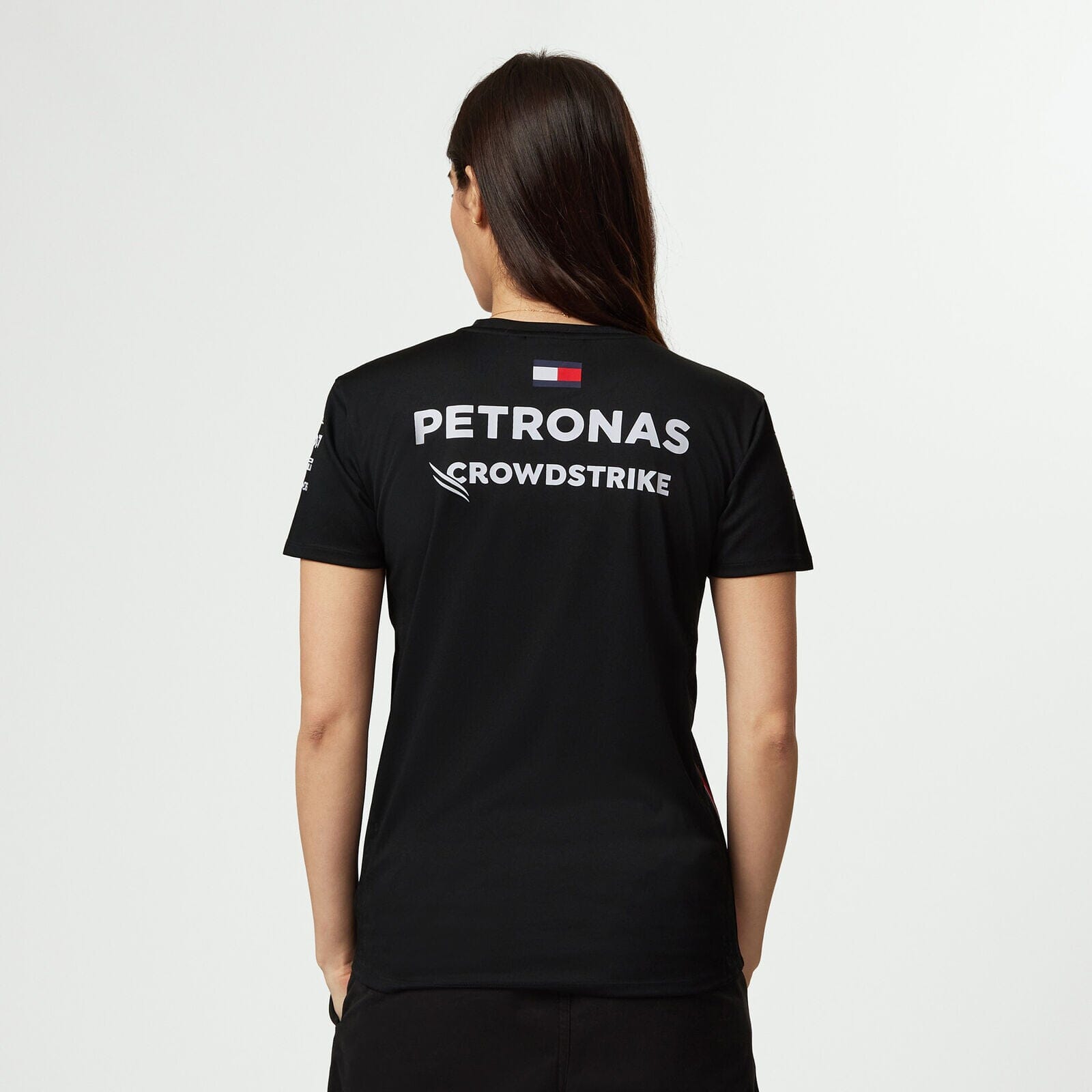 Mercedes AMG Petronas F1 2023 Women's Driver T-Shirt - Black/White T-shirts Mercedes AMG Petronas 