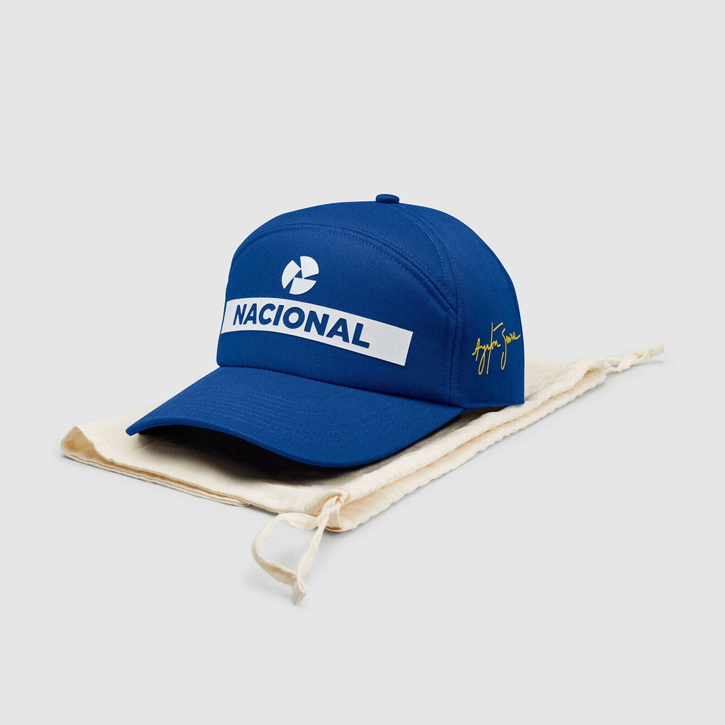 Ayrton Senna Replica Nacional Baseball Hat- Blue with Gift Bag Hats Ayrton Senna 