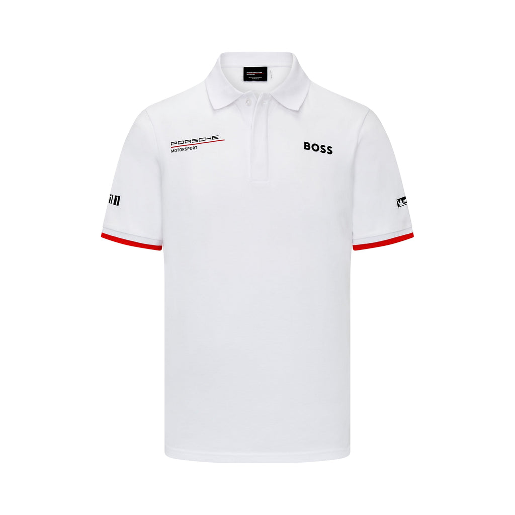Porsche Motorsport Men's Team Polo Shirt - White Polos Porsche 