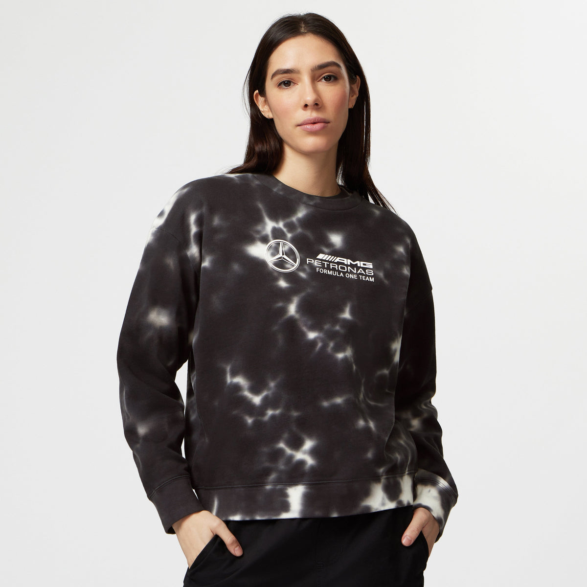 Mercedes AMG Petronas F1 Women's Tie-Dye Crew Sweatshirt Sweatshirt Mercedes AMG Petronas 