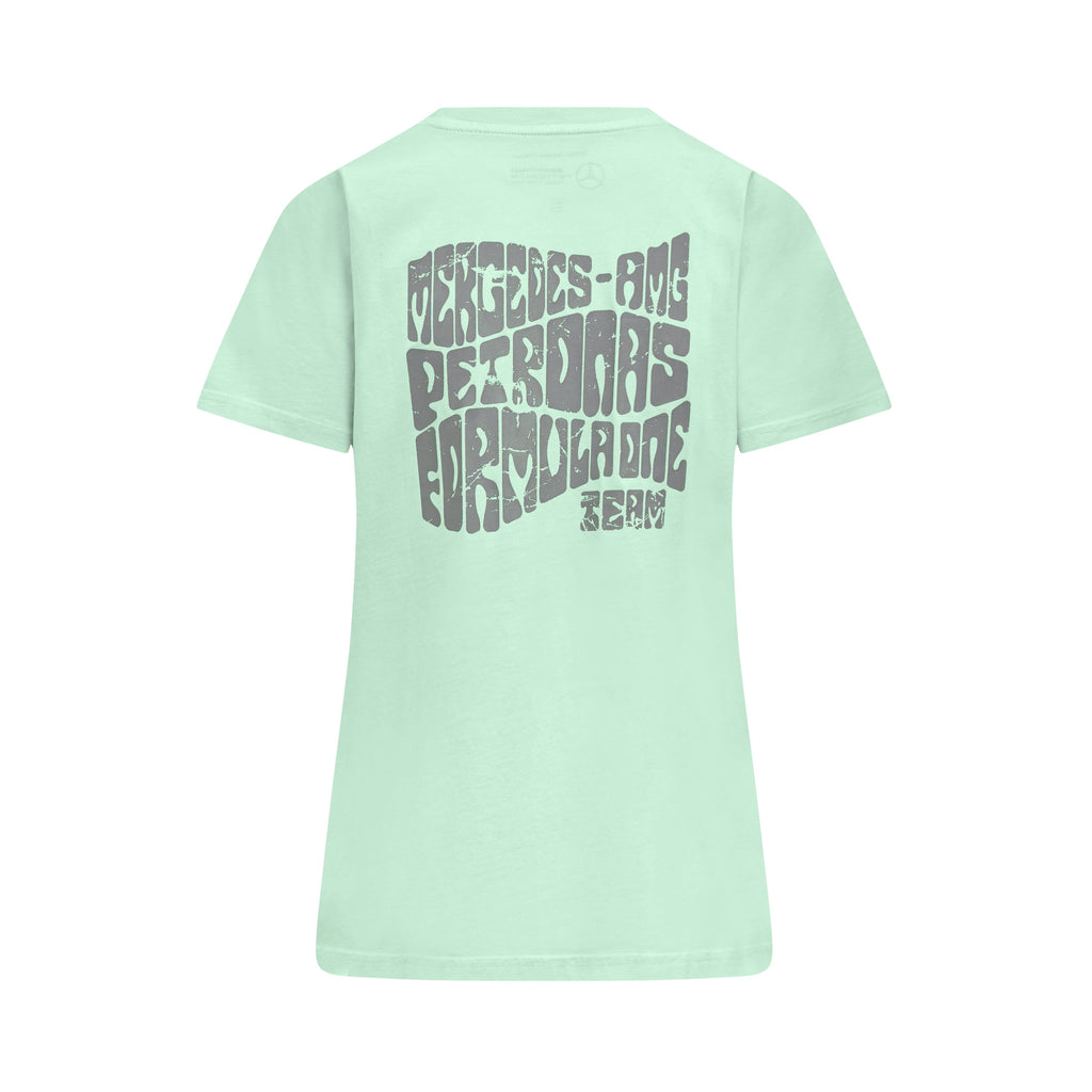 Mercedes AMG Petronas F1 Women's Retro T-Shirt - Mint/Lilac/Blue T-shirts Mercedes AMG Petronas 