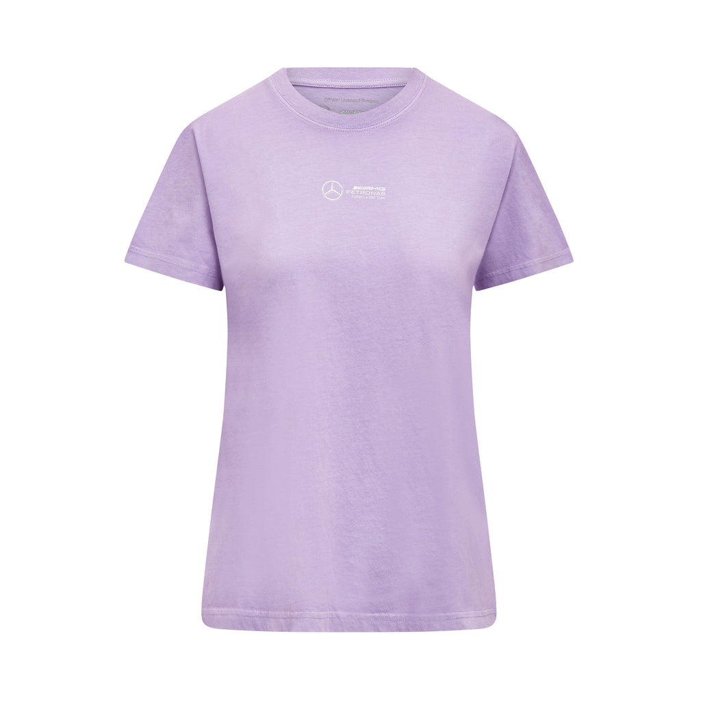 Mercedes AMG Petronas F1 Women's Retro T-Shirt - Mint/Lilac/Blue T-shirts Mercedes AMG Petronas XXS Purple 