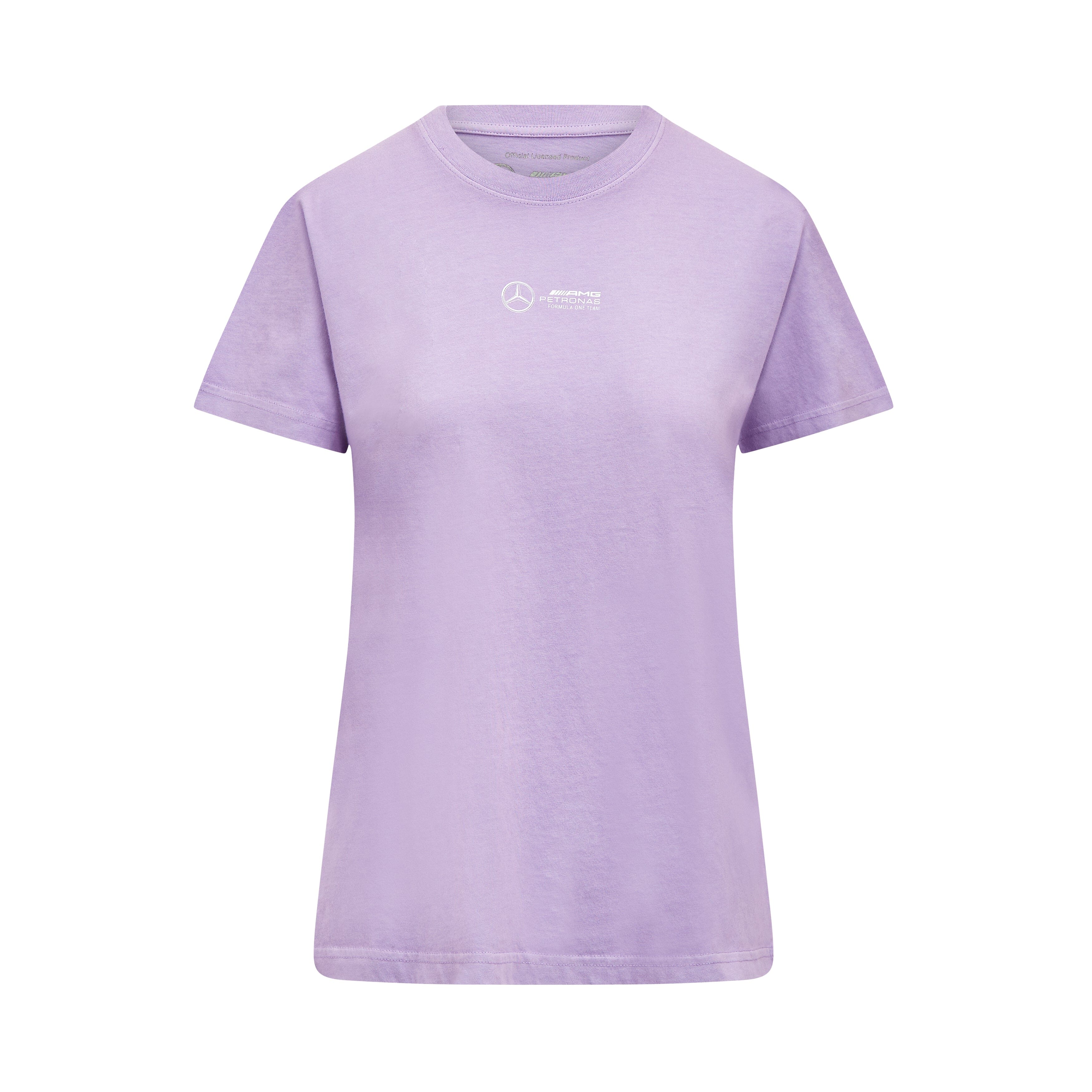 Mercedes AMG Petronas F1 Women's Retro T-Shirt - Mint/Lilac/Blue T-shirts Mercedes AMG Petronas XXS Purple 