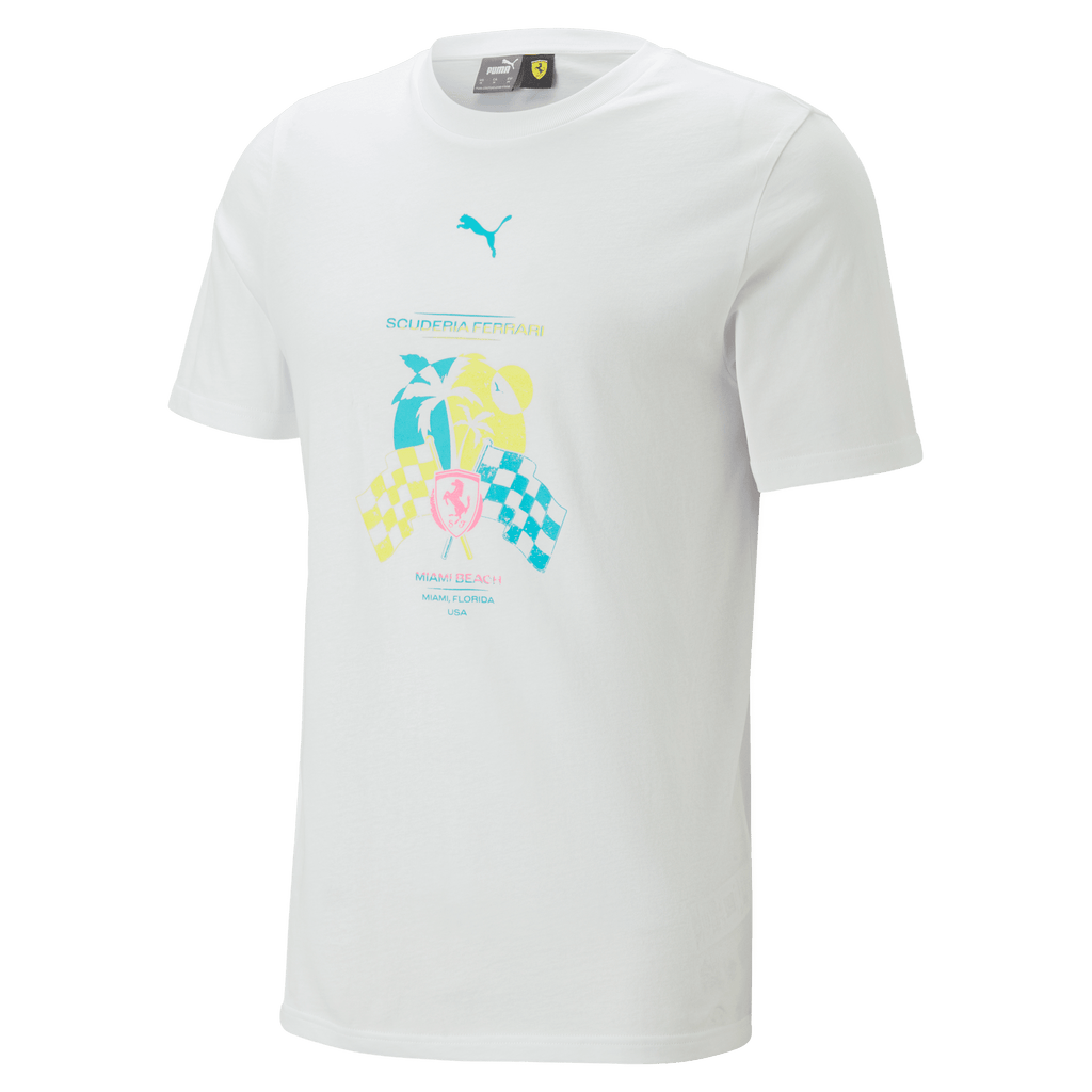 Scuderia Ferrari F1 Special Edition Miami GP T-Shirt - Black/White T-shirts Scuderia Ferrari XS White 