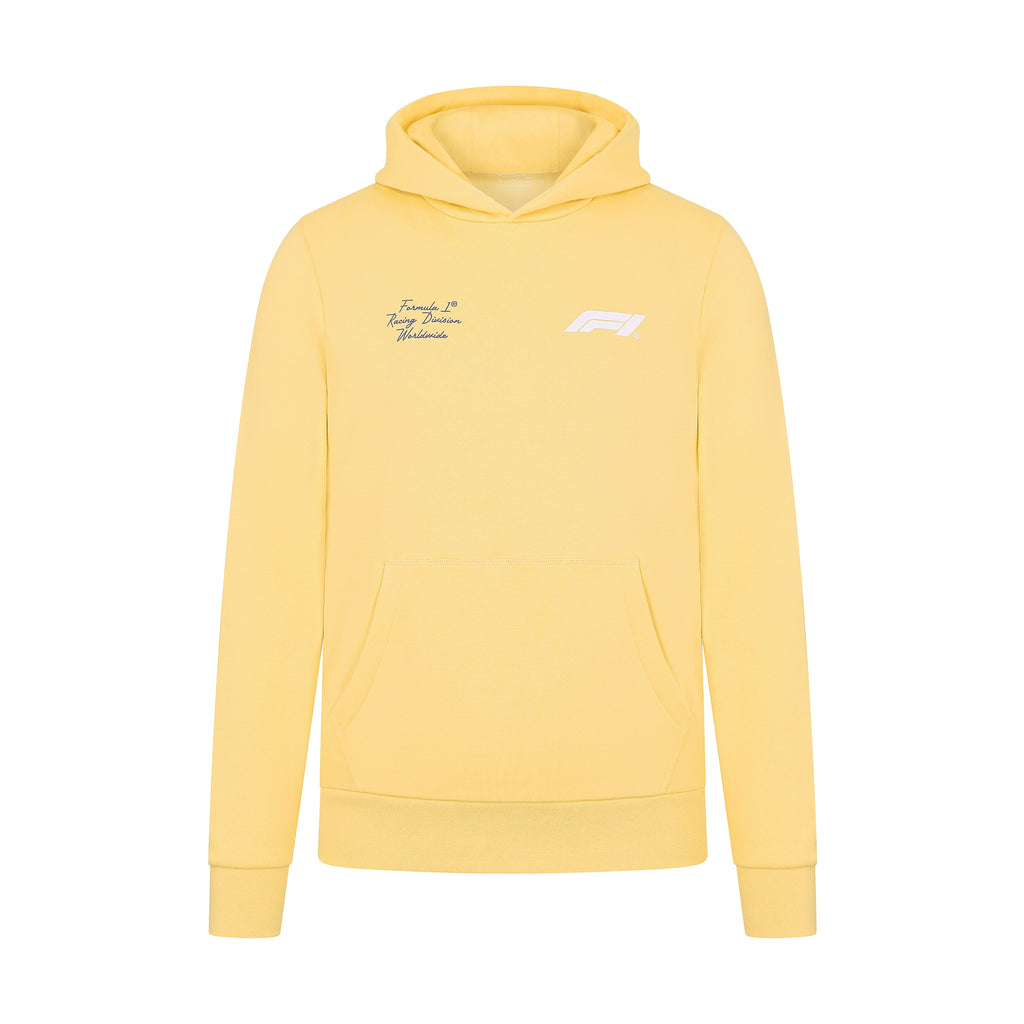 Formula 1 Tech Collection F1 "Racing Division Worldwide' Hoodie - Yellow/Pink Hoodies Formula 1 XXS Yellow 