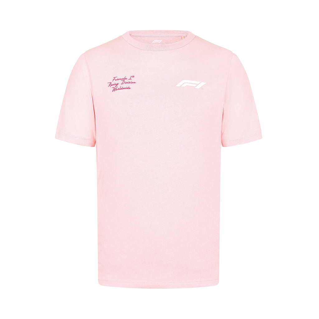 Formula 1 Tech Collection F1 "Racing Division Worldwide' T-Shirt - Yellow/Pink T-shirts Formula 1 XS Pink 