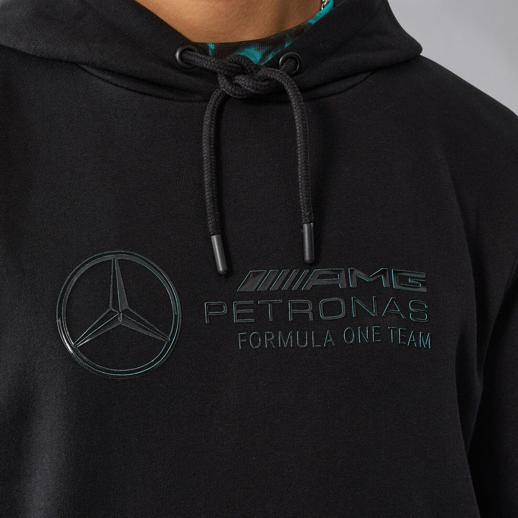 Mercedes Benz AMG Petronas F1 Stealth Large Logo Hoodie -Black Hoodies Mercedes AMG Petronas 