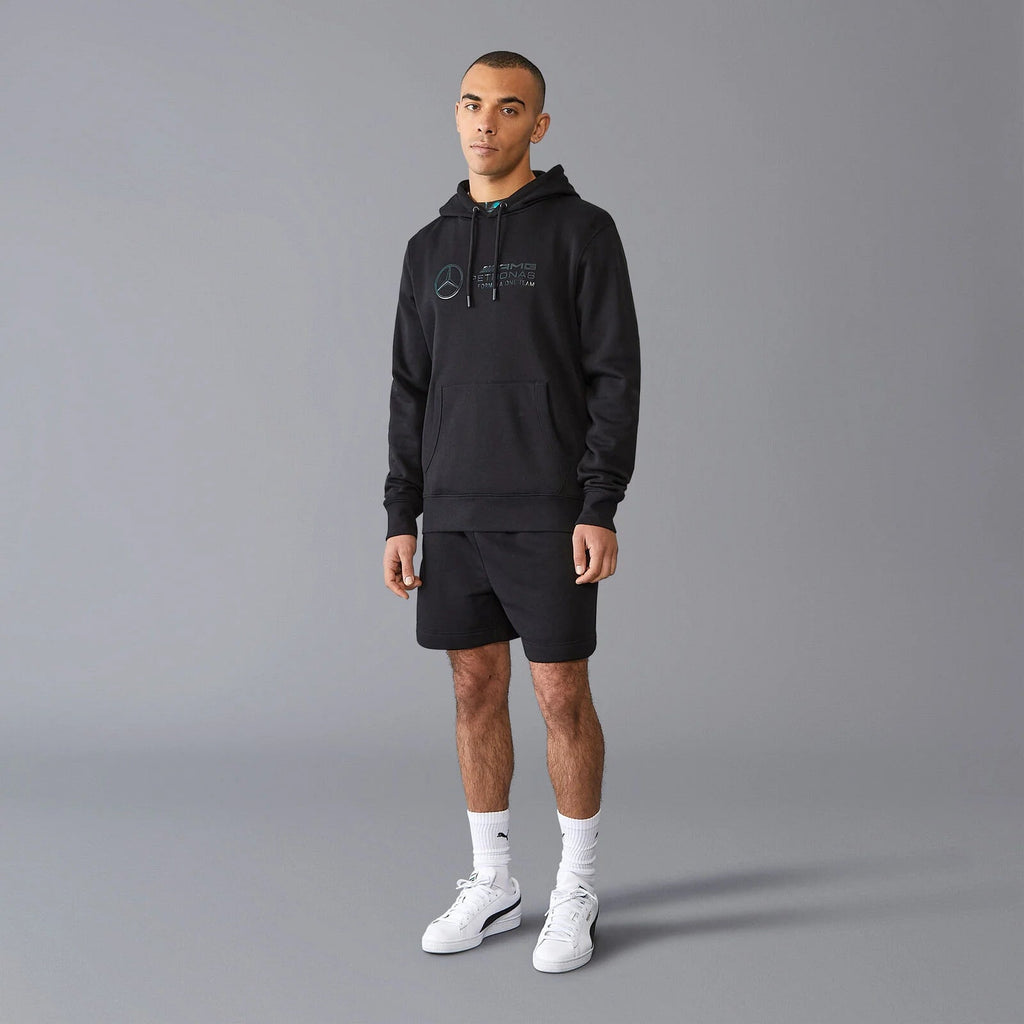 Mercedes Benz AMG Petronas F1 Stealth Large Logo Hoodie -Black Hoodies Mercedes AMG Petronas 