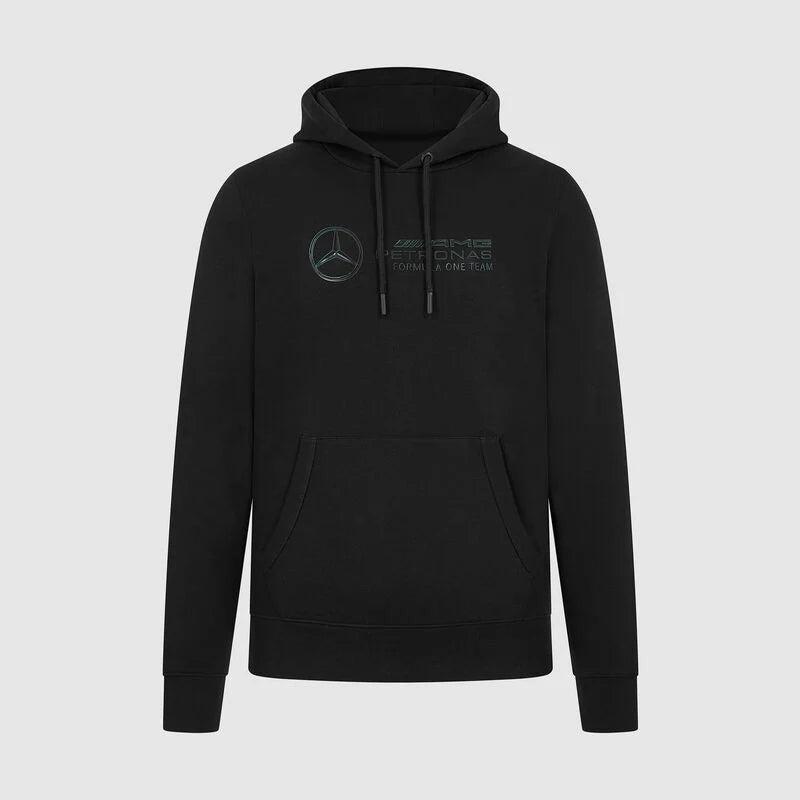 Mercedes Benz AMG Petronas F1 Stealth Large Logo Hoodie -Black Hoodies Mercedes AMG Petronas 