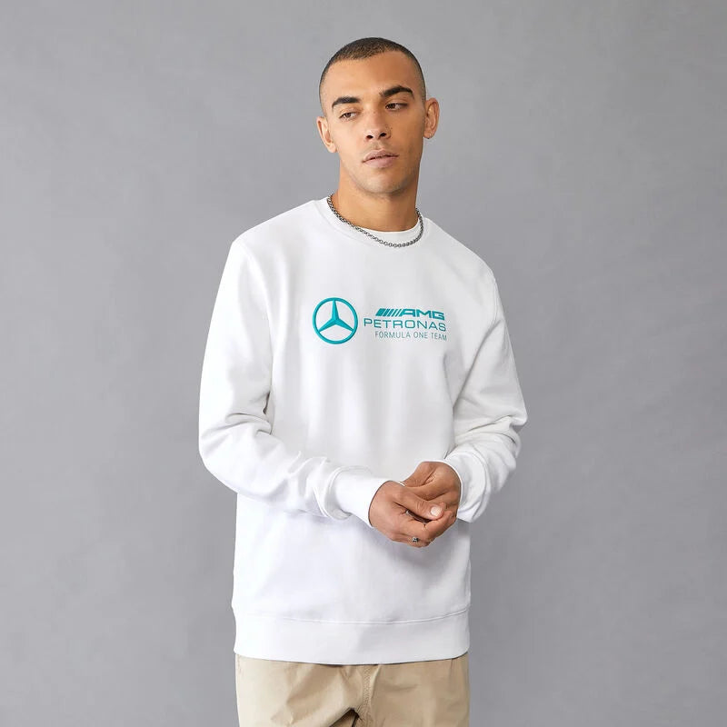 Mercedes AMG Petronas F1 Crew Sweat White Size 3XL