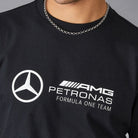 Mercedes Benz AMG Petronas F1 Men's Large Logo T-Shirt - Black/White/Green T-shirts Mercedes AMG Petronas 