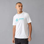 Mercedes Benz AMG Petronas F1 Men's Large Logo T-Shirt - Black/White/Green T-shirts Mercedes AMG Petronas 