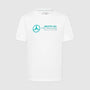 Mercedes Benz AMG Petronas F1 Men's Large Logo T-Shirt - Black/White/Green T-shirts Mercedes AMG Petronas XS White 