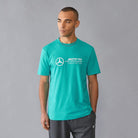 Mercedes Benz AMG Petronas F1 Men's Large Logo T-Shirt - Black/White/Green T-shirts Mercedes AMG Petronas 