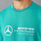 Mercedes Benz AMG Petronas F1 Men's Large Logo T-Shirt - Black/White/Green T-shirts Mercedes AMG Petronas 