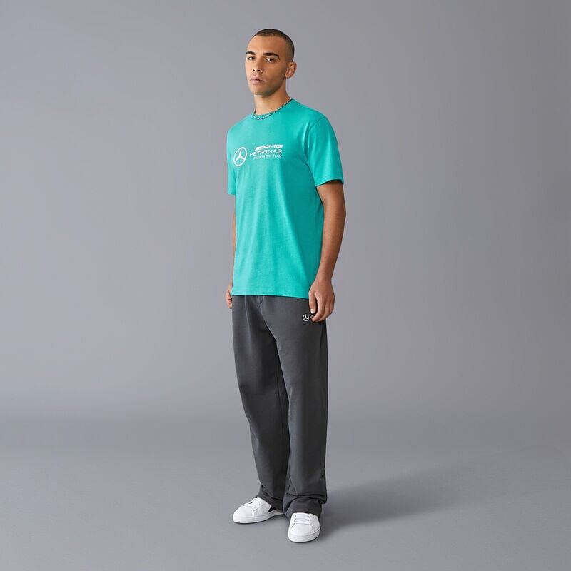 Mercedes Benz AMG Petronas F1 Men's Large Logo T-Shirt - Black/White/Green T-shirts Mercedes AMG Petronas 