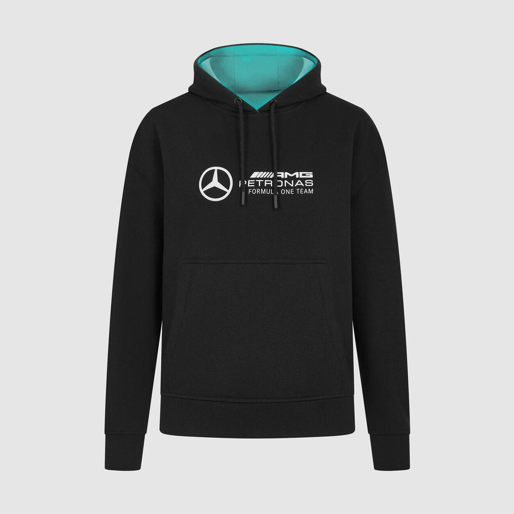 Mercedes AMG Petronas F1 Women's Oversized Logo Hoodie - Black/Green Hoodies Mercedes AMG Petronas XXS Black 