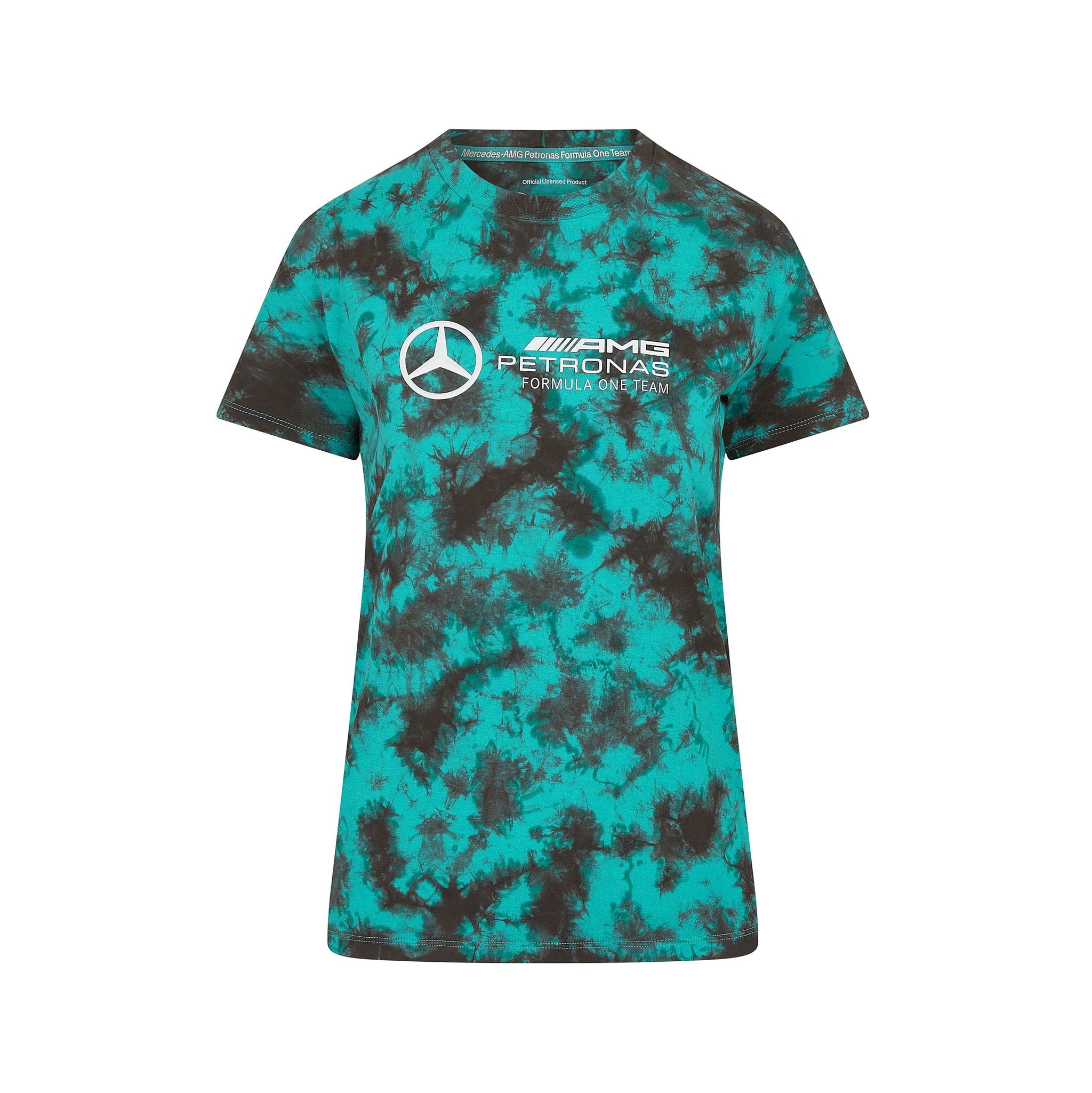 T-Shirt Mercedes AMG Petronas F1 Homme – Graphismes Spray Camo, Coupe Oversize, Coton 100% – Collection Officielle