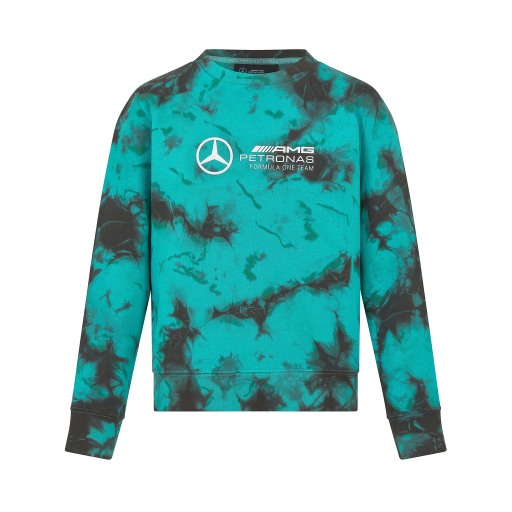 Mercedes AMG Petronas F1 Women's Tie Dye Crew Neck Sweatshirt Sweatshirt Mercedes AMG Petronas 