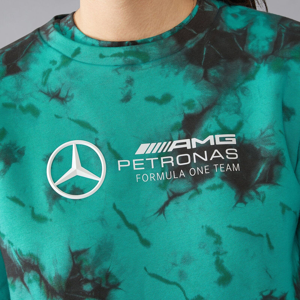 Mercedes AMG Petronas F1 Women's Tie Dye Crew Neck Sweatshirt Sweatshirt Mercedes AMG Petronas 