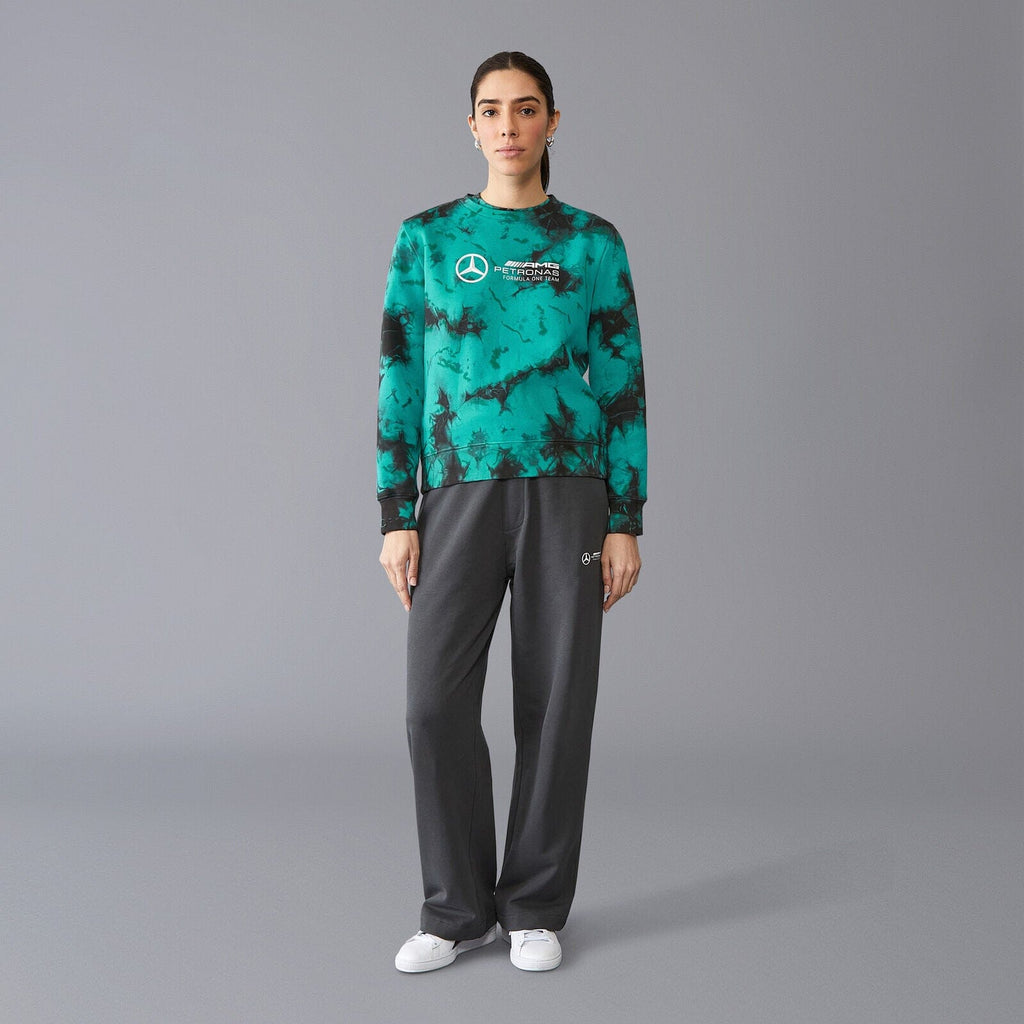 Mercedes AMG Petronas F1 Women's Tie Dye Crew Neck Sweatshirt Sweatshirt Mercedes AMG Petronas 