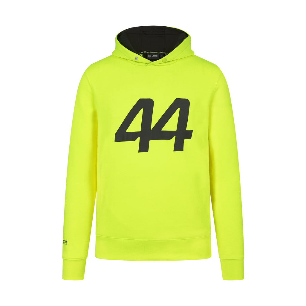 Mercedes AMG Petronas F1 Men's Lewis Hamilton Hooded Sweatshirt - Black/Yellow Hoodies Mercedes AMG Petronas XS Yellow 