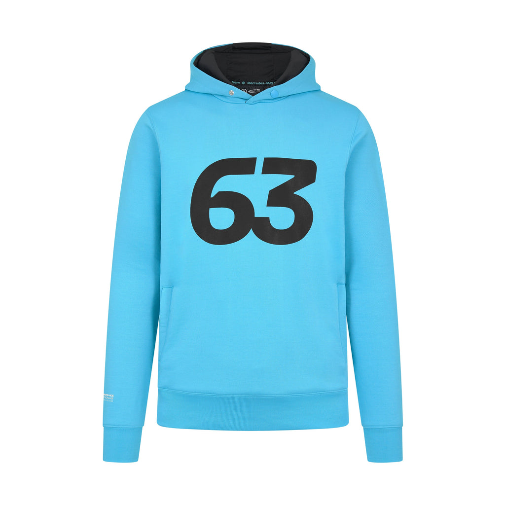 Mercedes AMG Petronas F1 Men's George Russell Hooded Sweatshirt - Blue Hoodies Mercedes AMG Petronas 