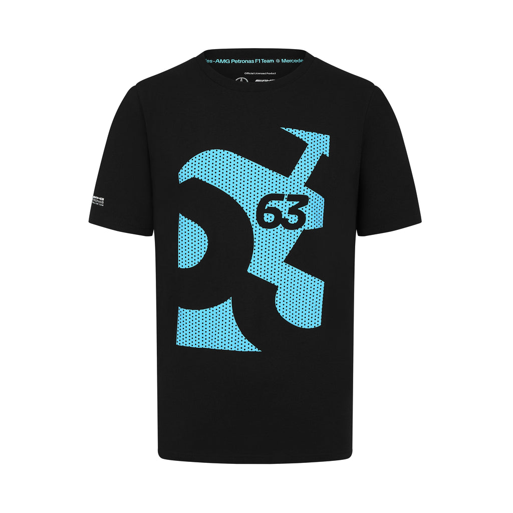 Mercedes AMG Petronas F1 Men's George Russell T-Shirt - Black T-shirts Mercedes AMG Petronas 