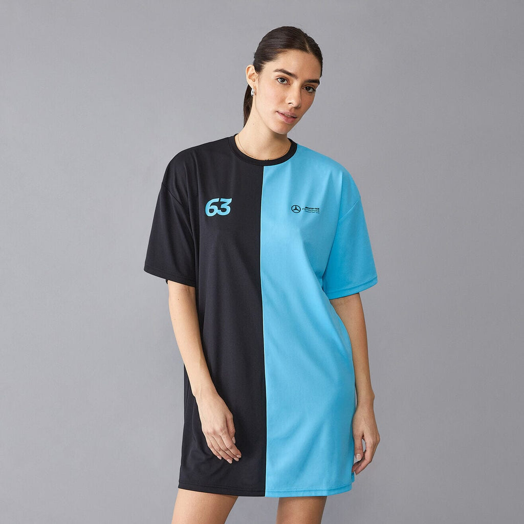 Mercedes AMG Petronas F1 Women's George Russell T-shirt Dress - Black Dresses Mercedes AMG Petronas 