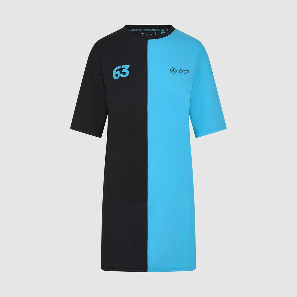 Mercedes AMG Petronas F1 Women's George Russell T-shirt Dress - Black Dresses Mercedes AMG Petronas 