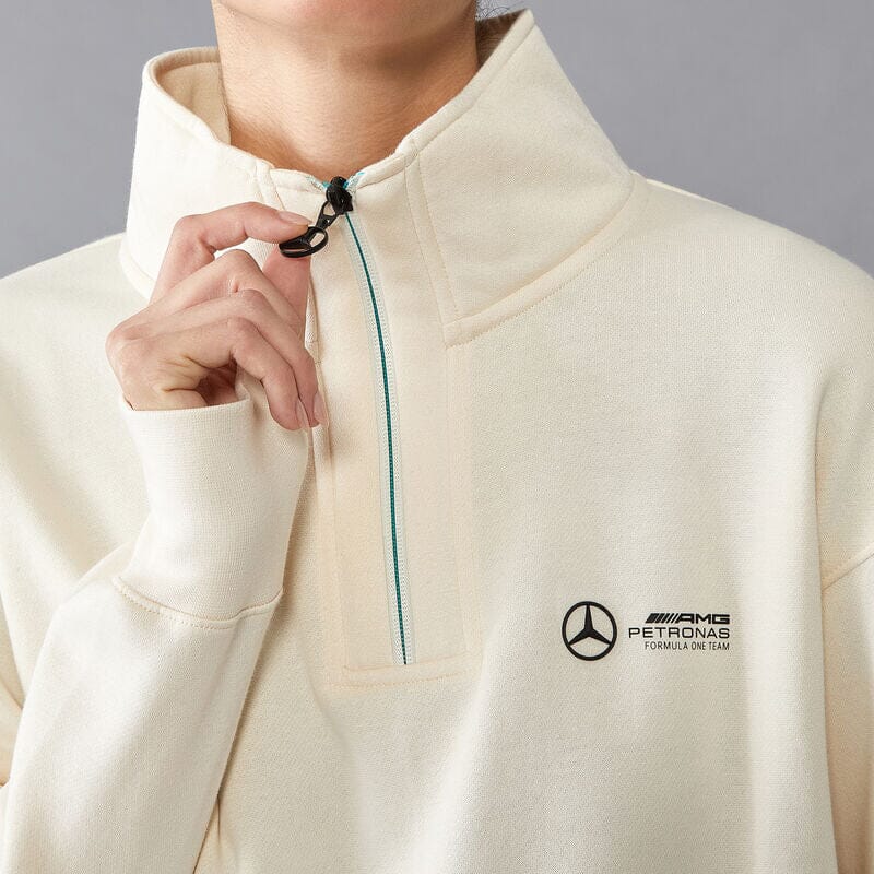 Mercedes AMG Petronas F1 Women's Quarter Zip Sweater - 2024 Official Teamwear