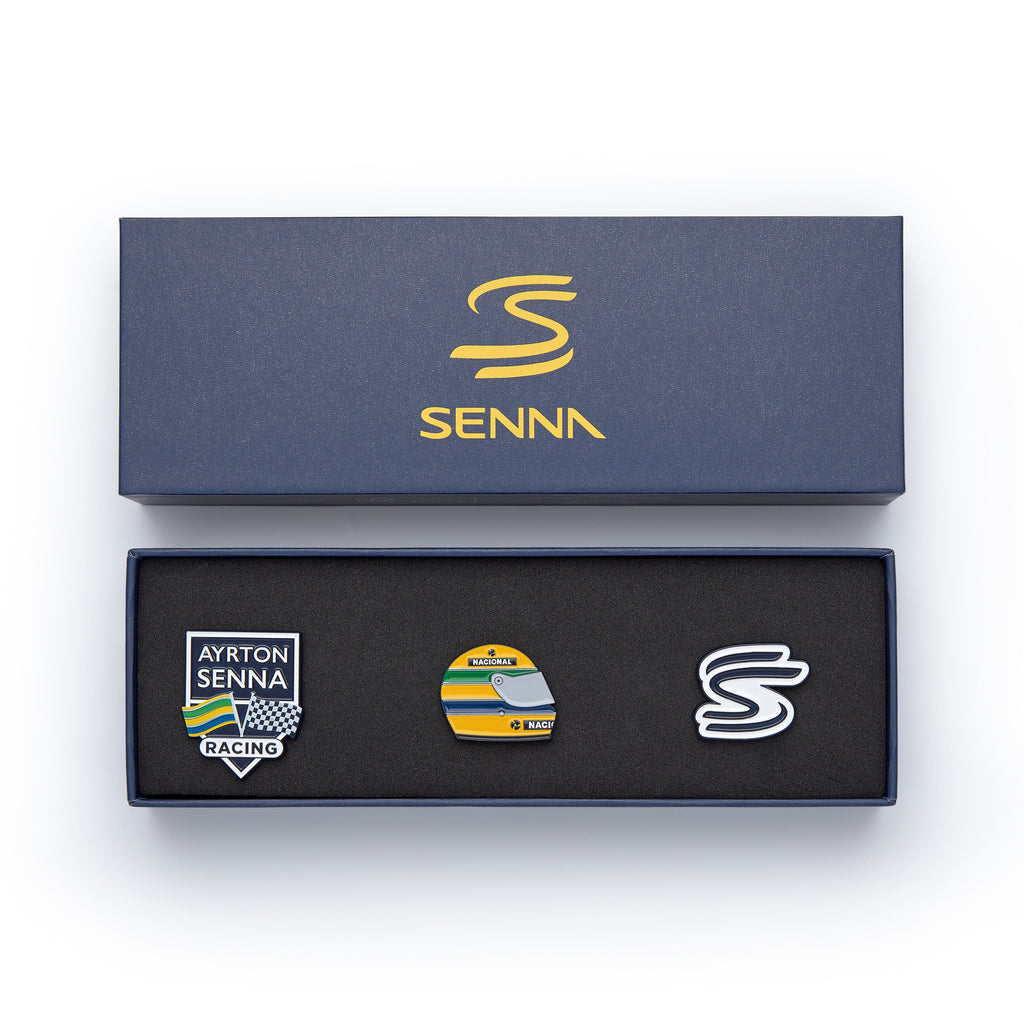Ayrton Senna Fanwear Pin Badge Set Keyrings Ayrton Senna 