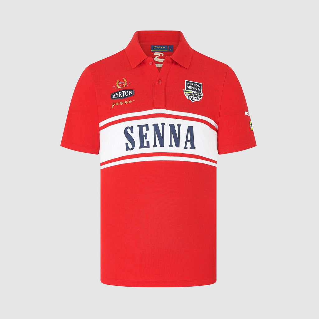 Ayrton Senna Men's Legacy Polo Shirt - Red Polos Ayrton Senna 