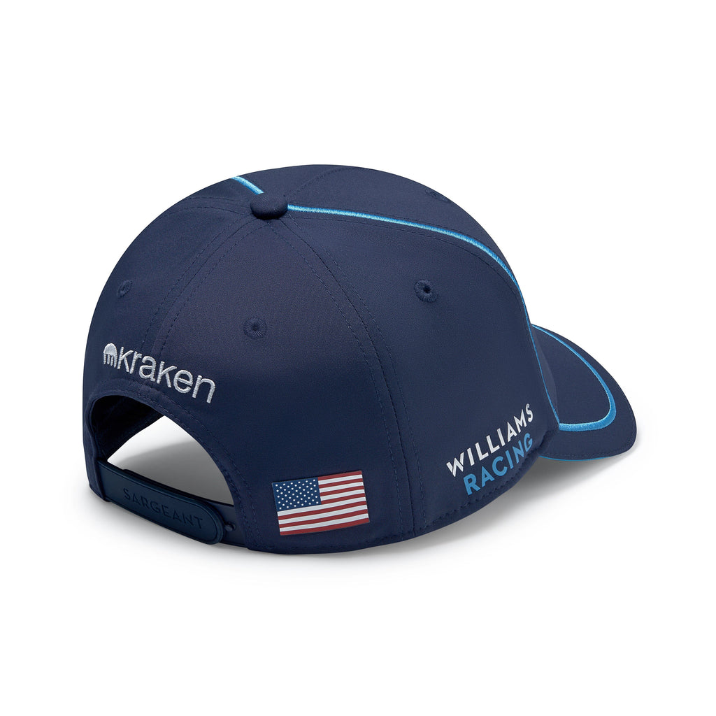 Williams Racing F1 2024 Logan Sargeant Team Baseball Hat - Navy/White Hats Williams Racing 