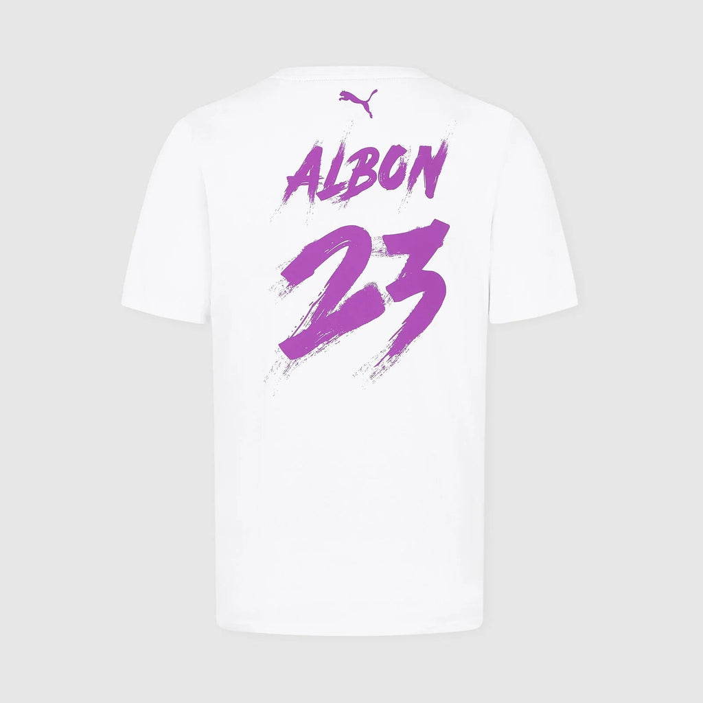 Williams Racing F1 Men's Alex Albon T-Shirt - White T-shirts Williams Racing 